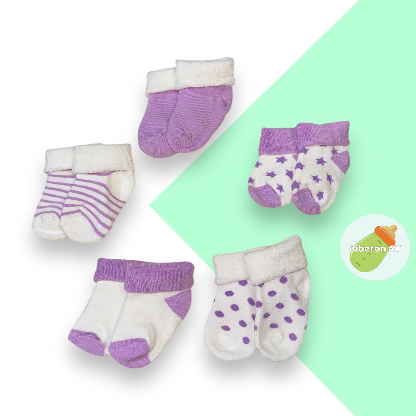 Calcetas de algodón - morado lila