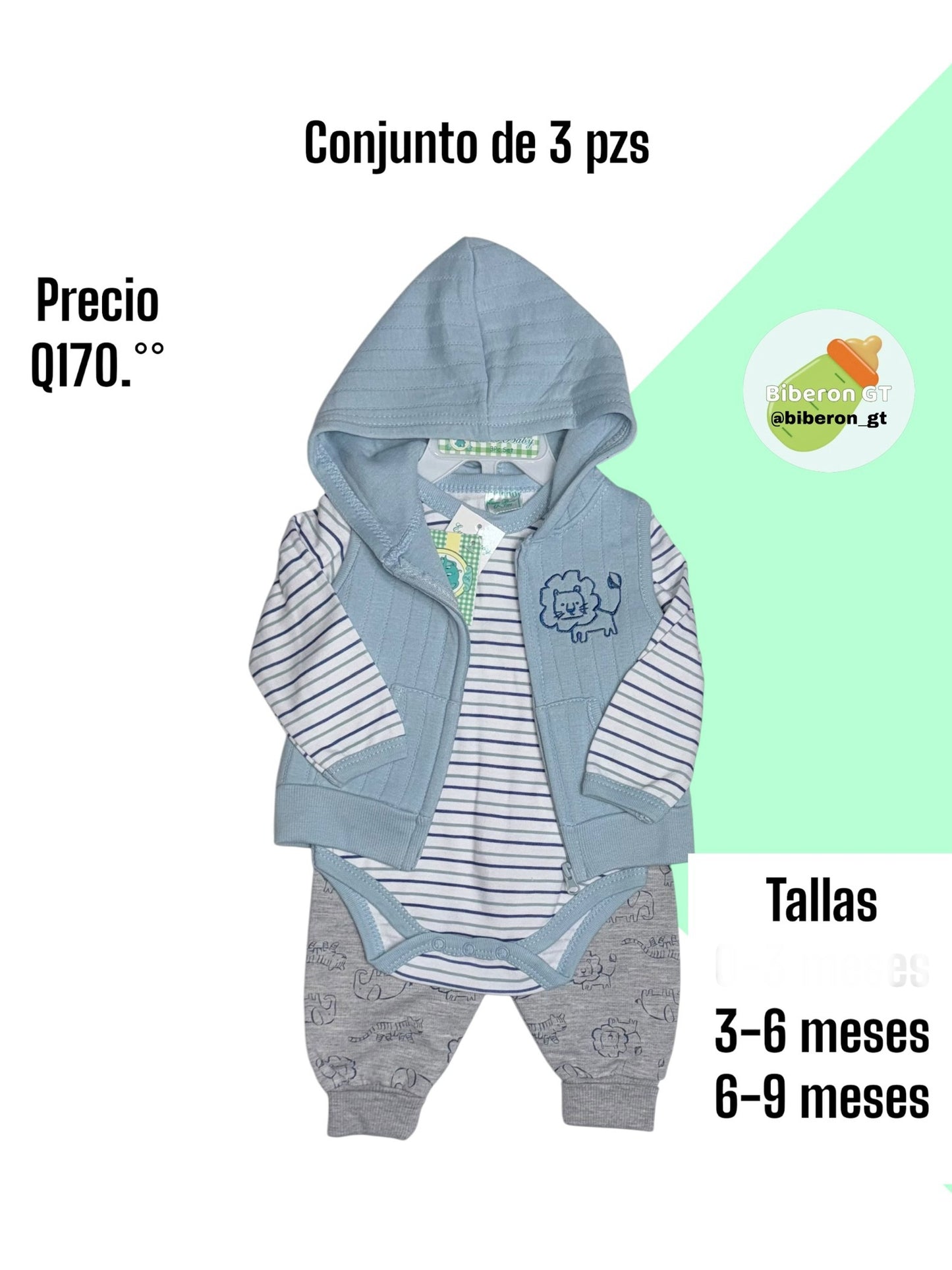 Conjunto de chaleco - celeste de León