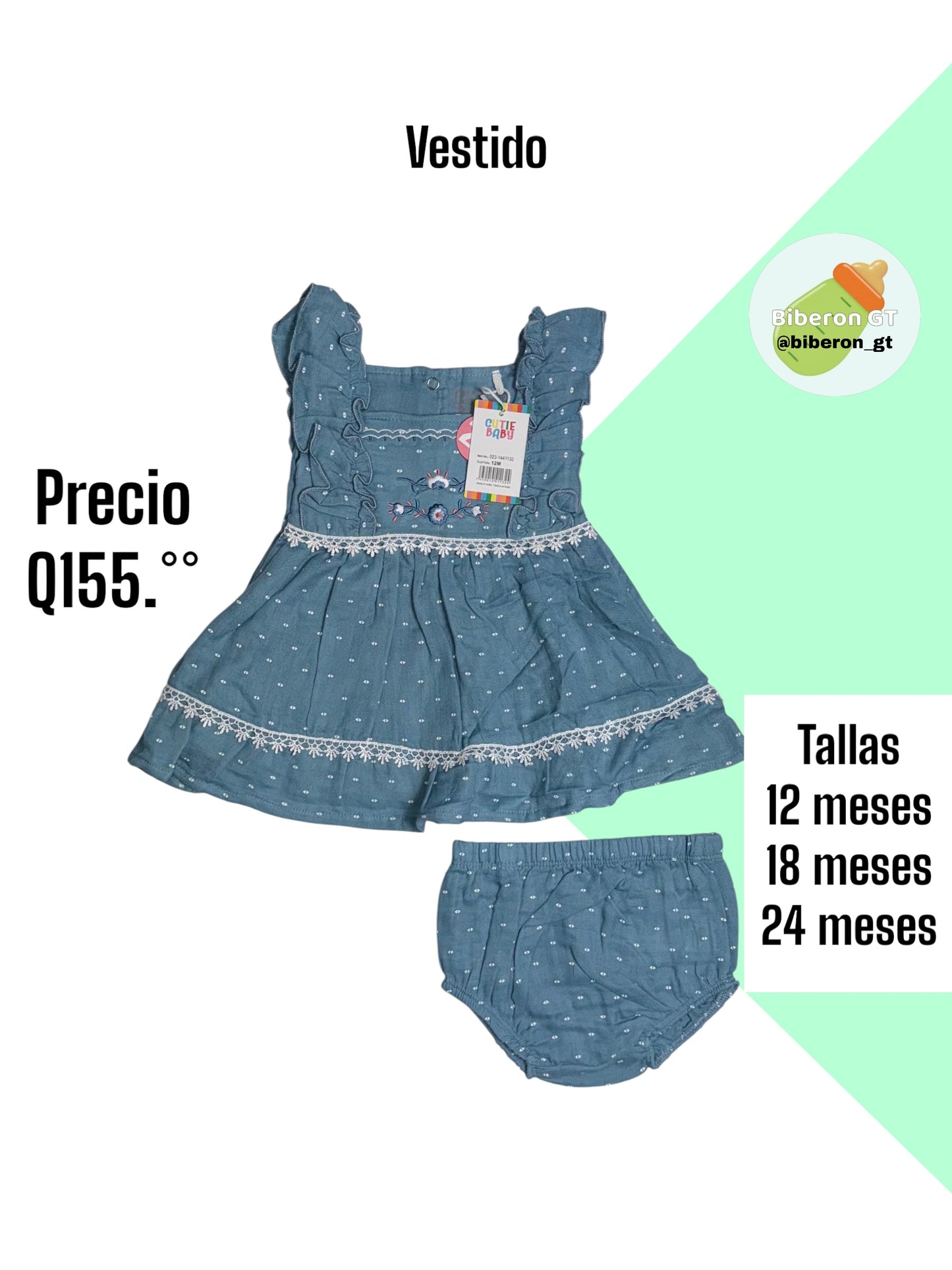Vestido sin mangas - azul