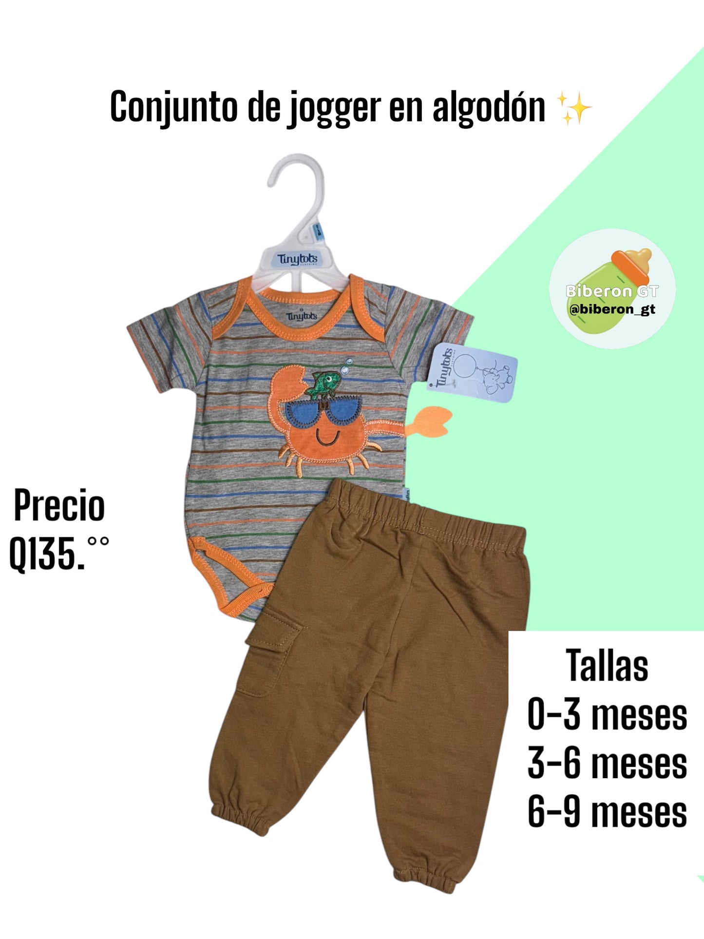 Conjunto de jogger - gris con caqui