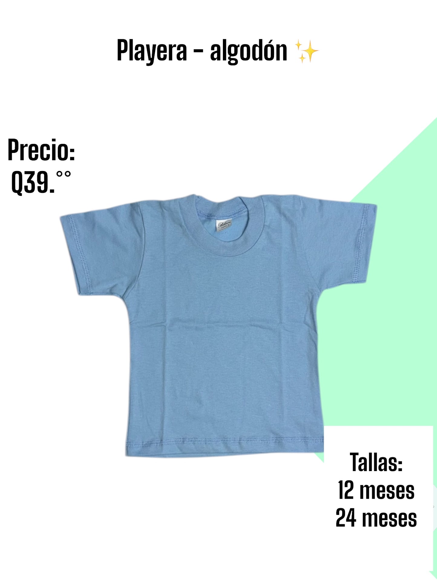 Playera básica - celeste