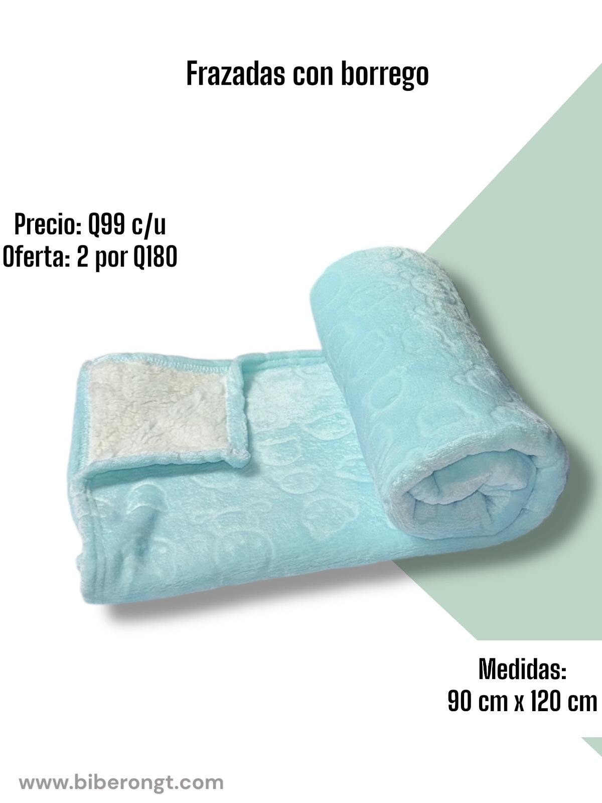 Frazada fleece interior con borrego