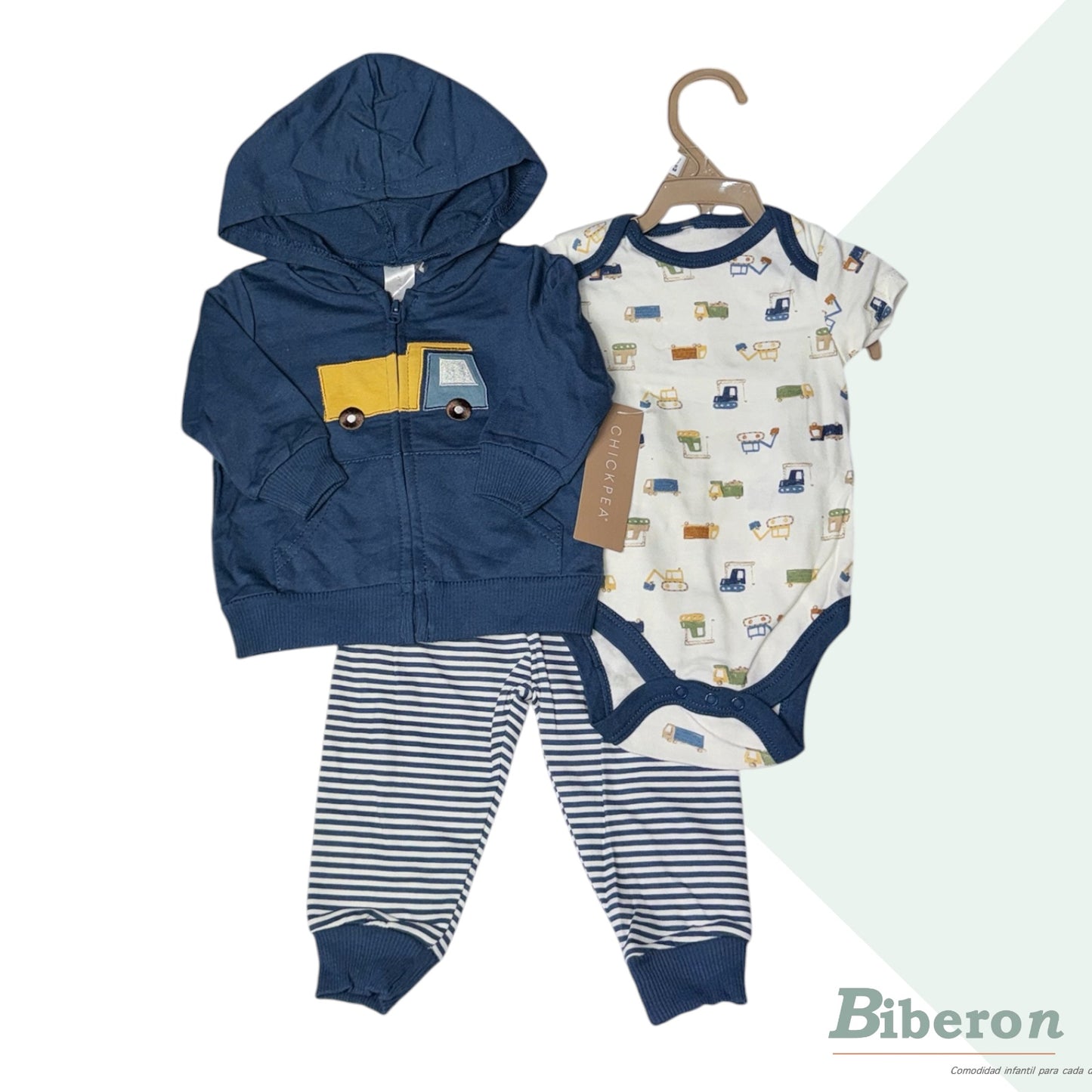 Conjunto de 3 pzs - azul de camión