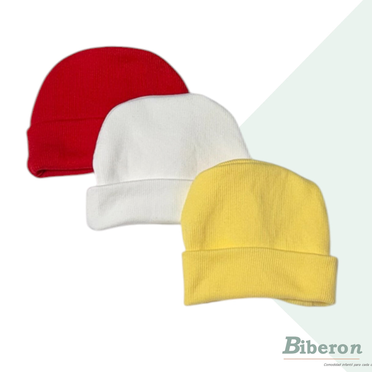Set de 3 gorros doble tela