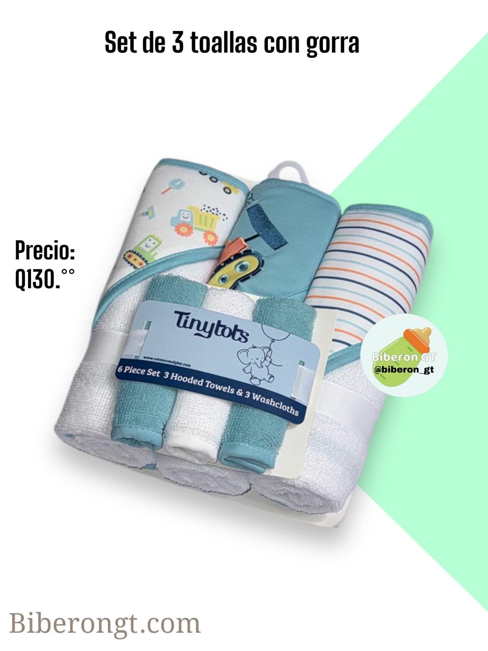 Set de toallas - blancas con turqueza de avionetas