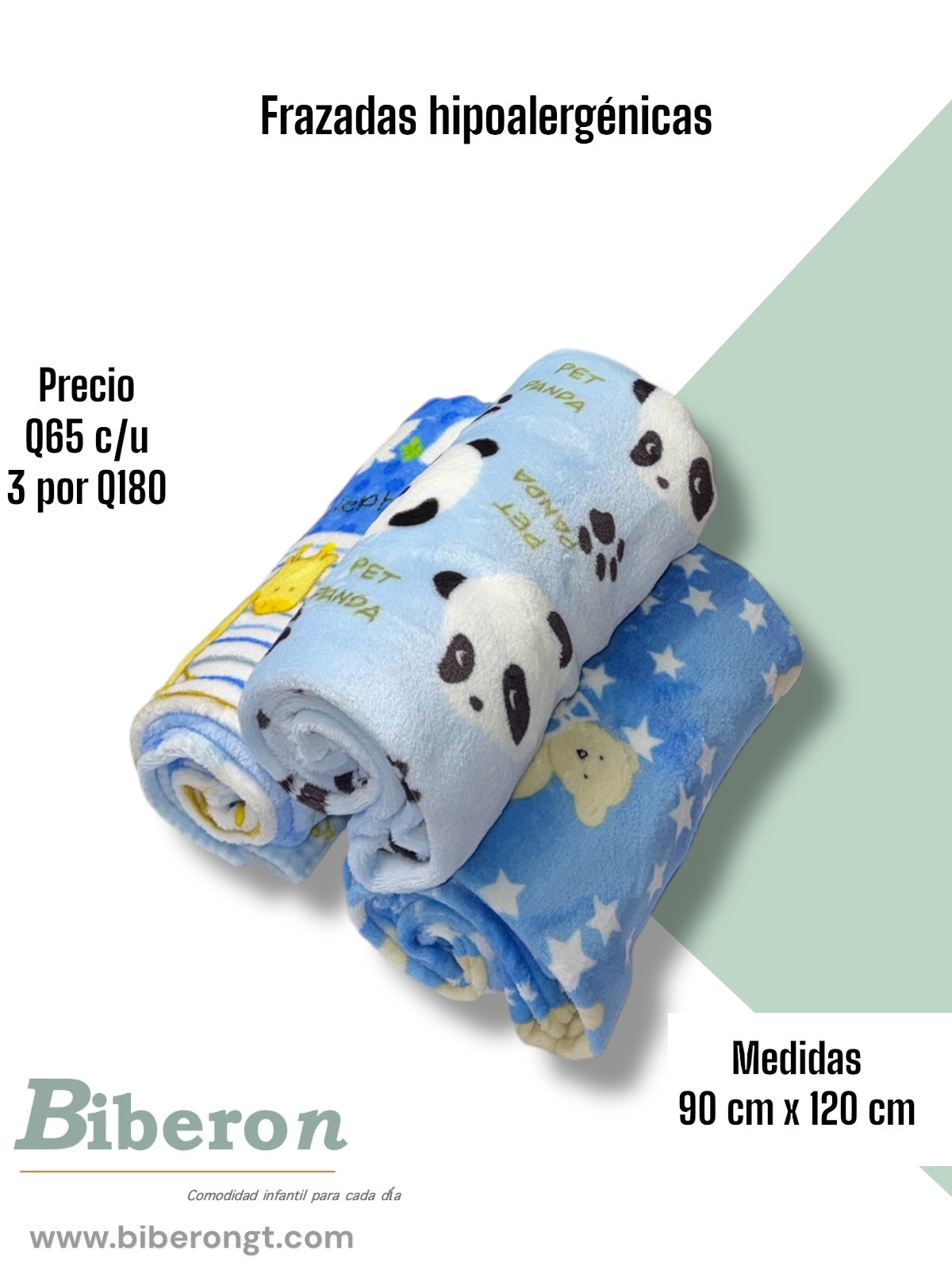 Frazadas fleece - Estampadas - Celeste / azul
