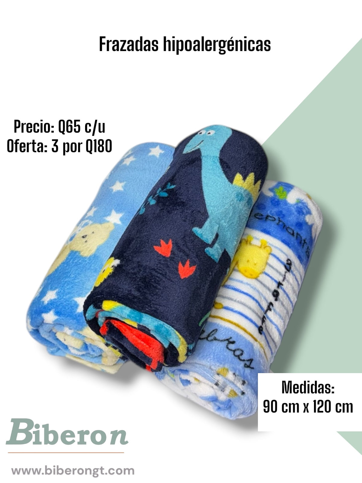Frazadas fleece - Estampadas - Celeste / azul