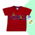Playera roja de barcos - Bebe Crece