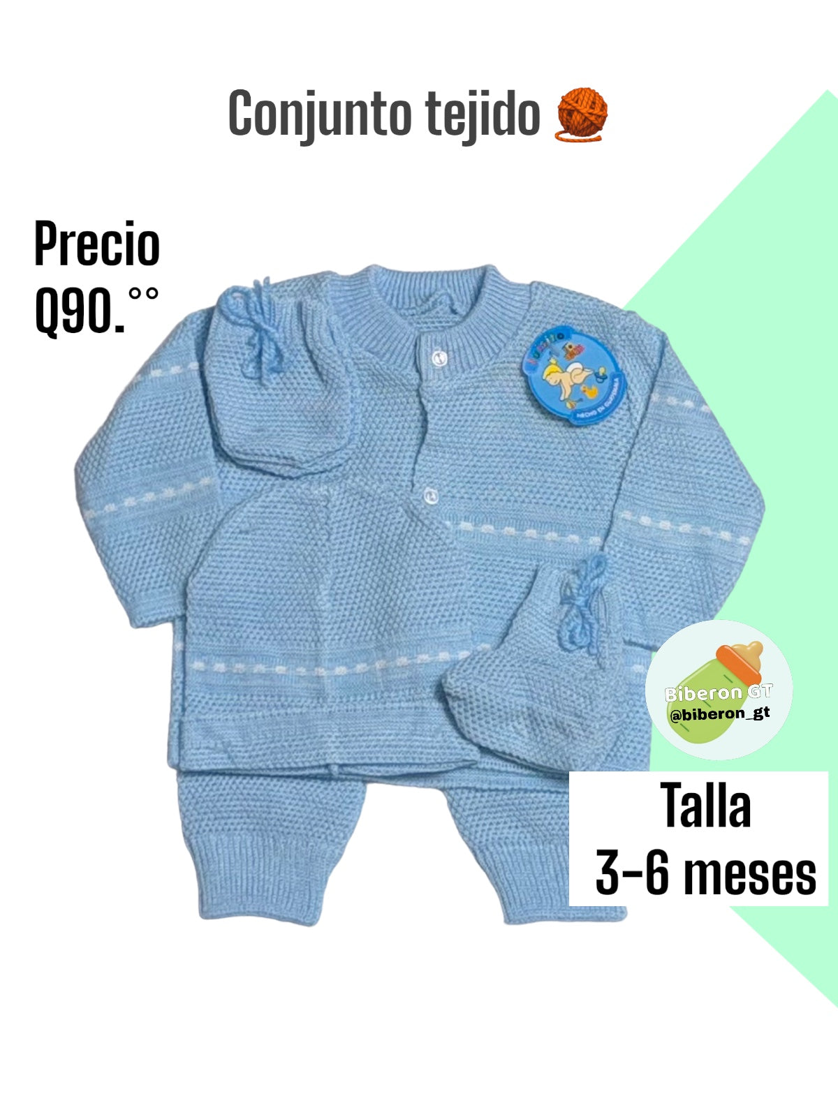 Conjunto tejido de 5 pzs