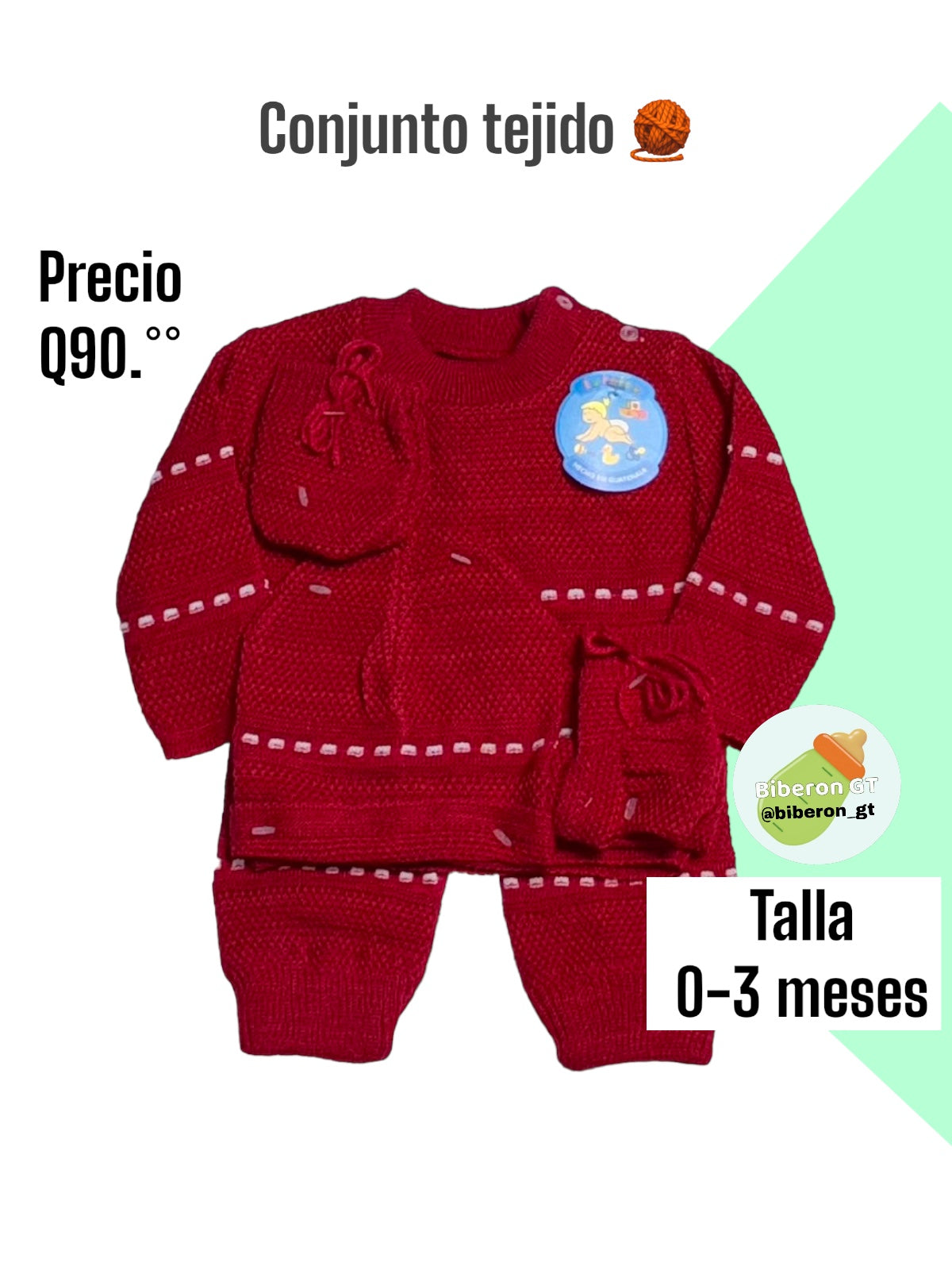 Conjunto tejido de 5 pzs