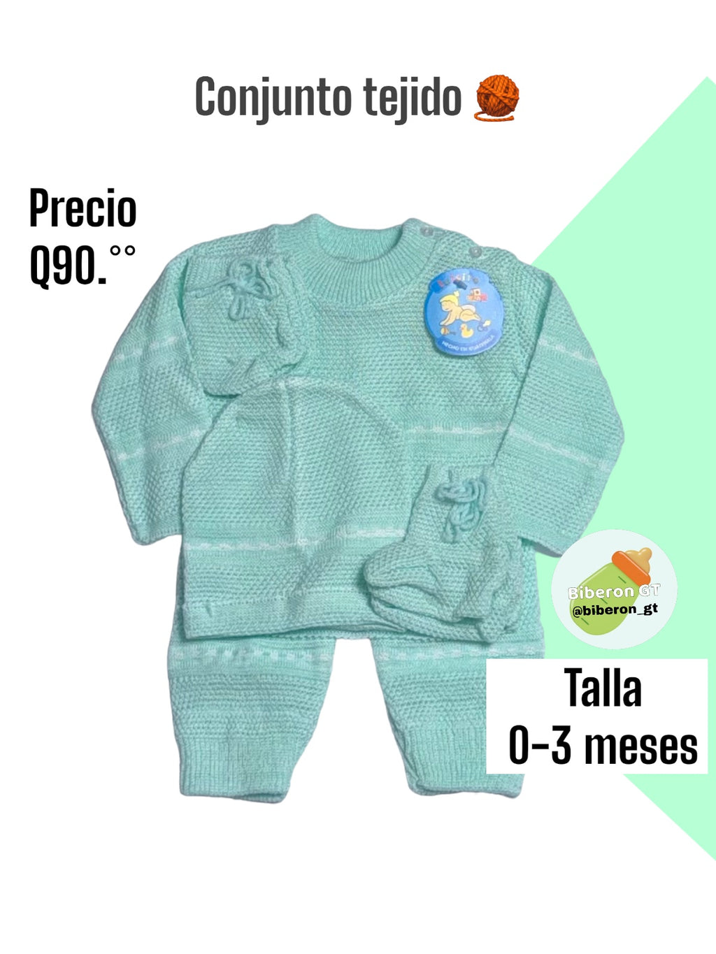 Conjunto tejido de 5 pzs