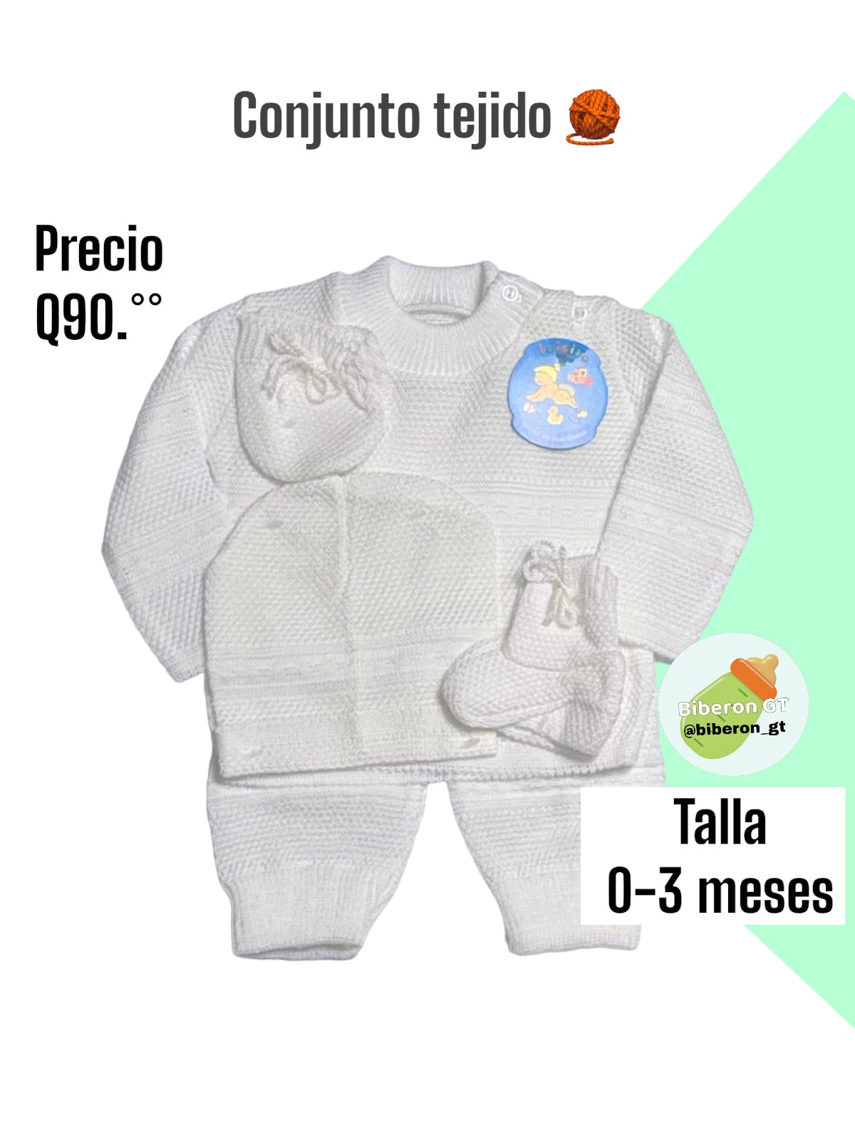 Conjunto tejido de 5 pzs