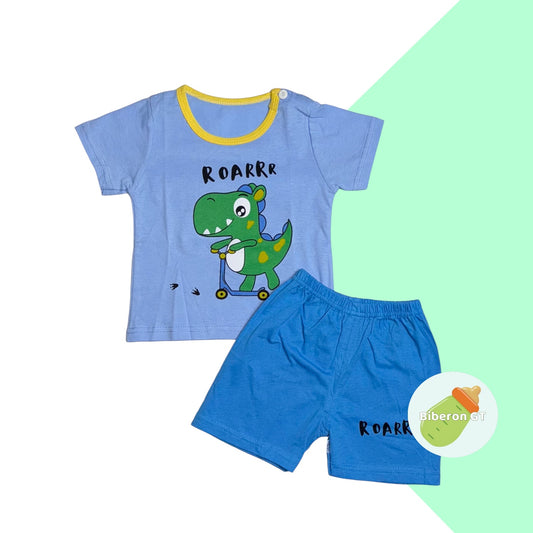 Conjunto de short - Dino celeste