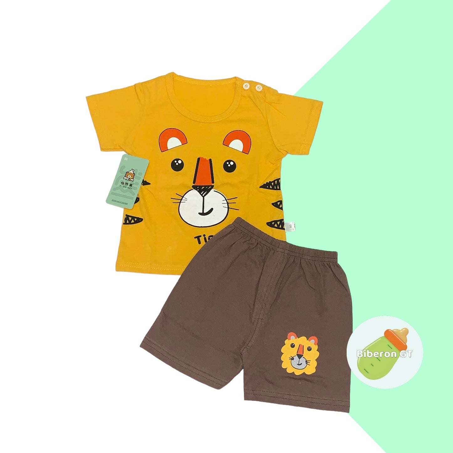 Conjunto de short - Tigre amarillo