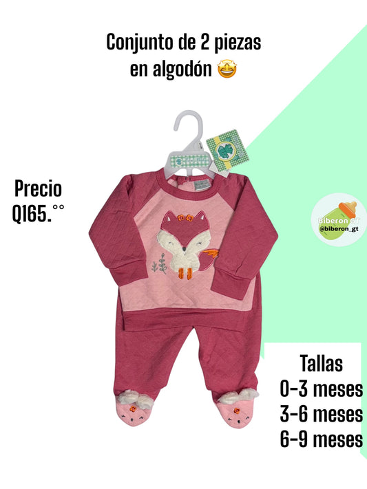 Conjunto semi enguatado - fucsia lobita