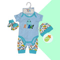 Conjunto de 4 pzs . Dinosaurio celestes