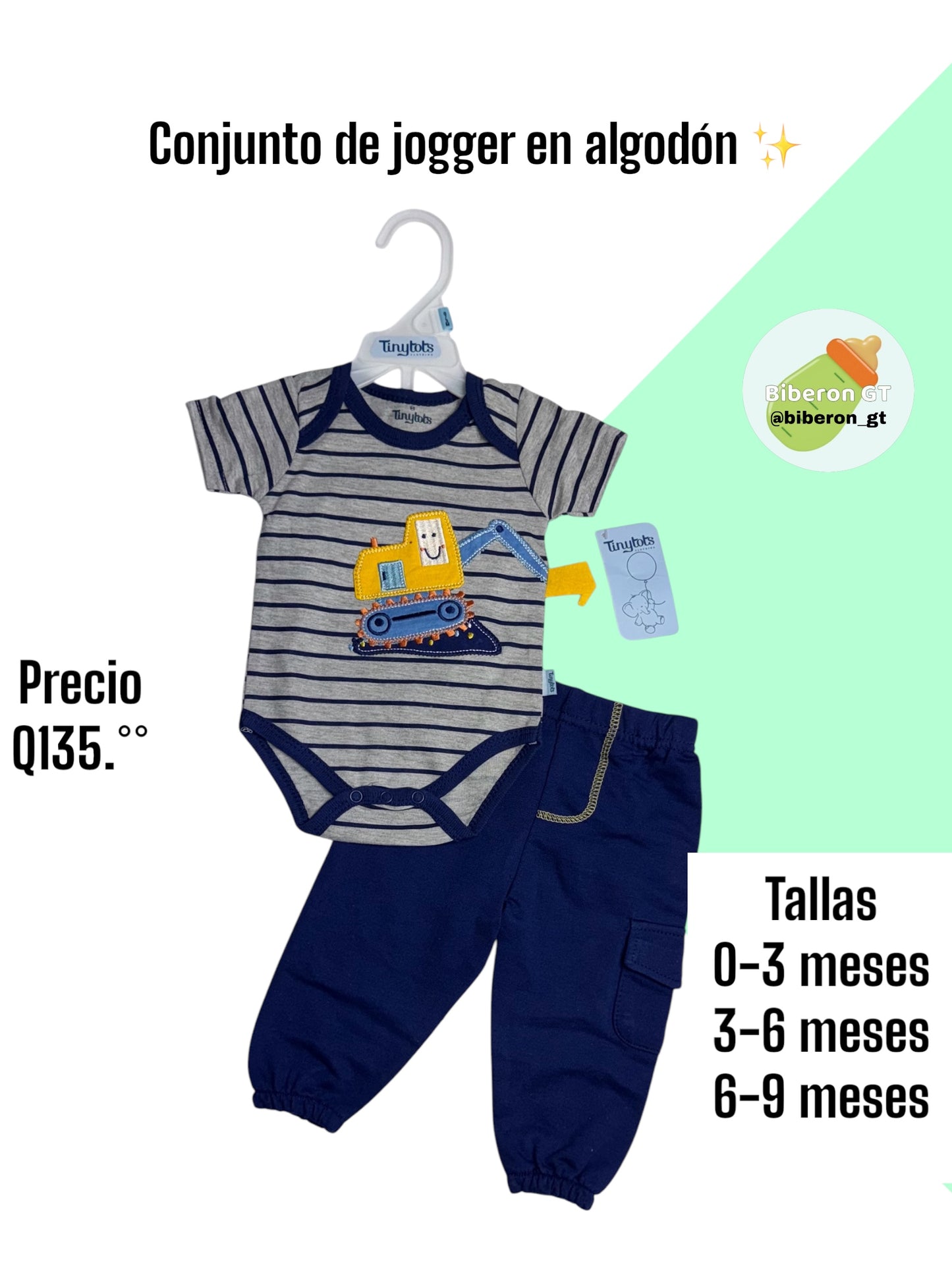 Conjunto de jogger - gris con azul