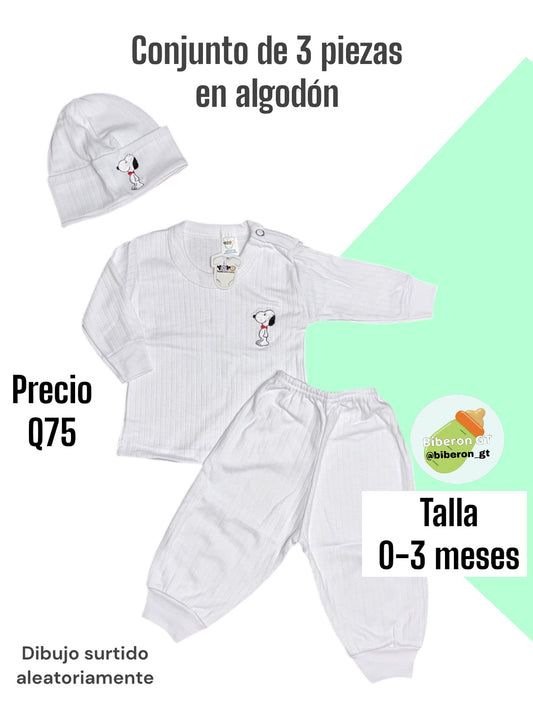 Conjunto de 3 pzs - blanco