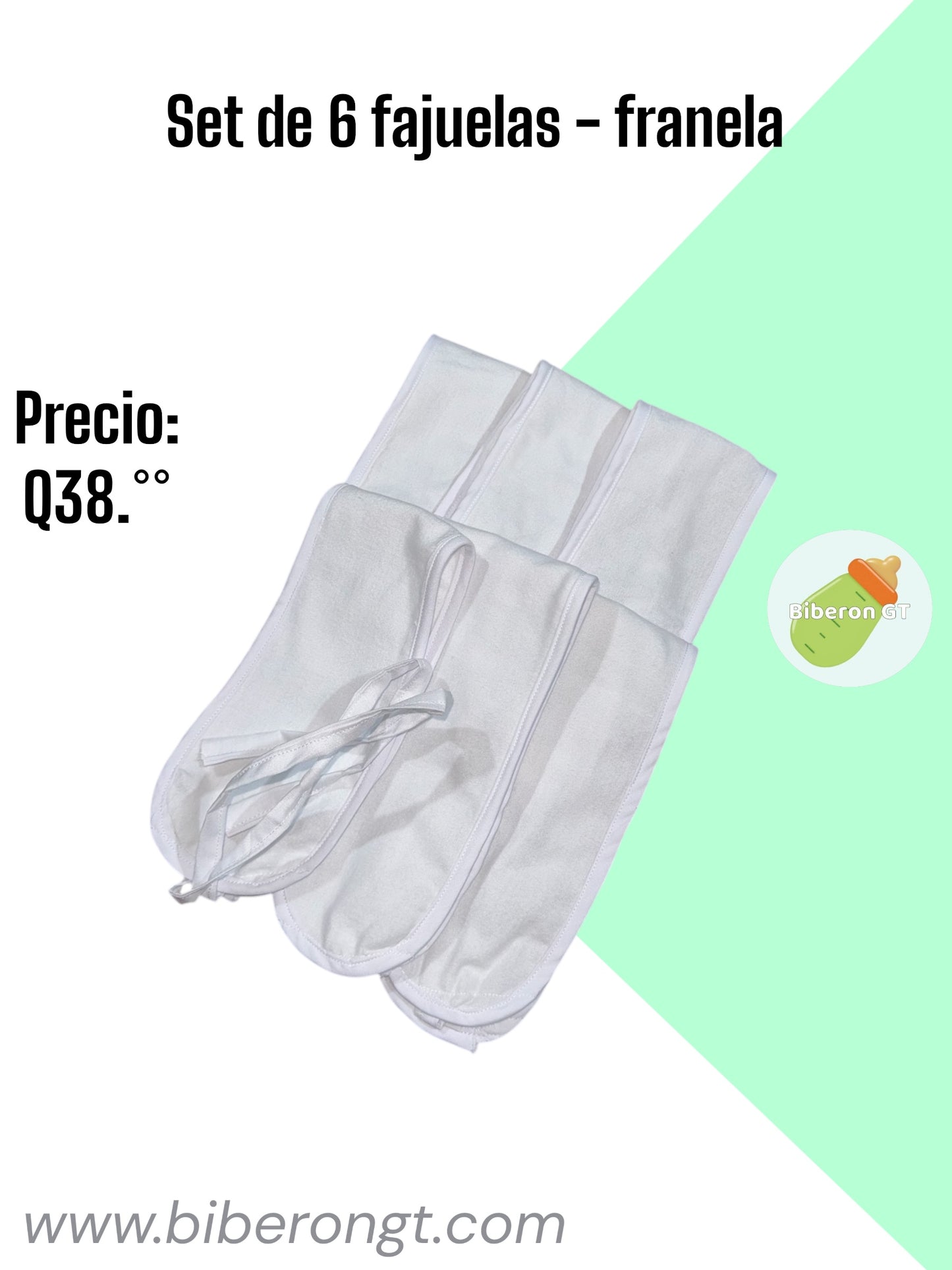 Set de 6 fajuelas - blancos