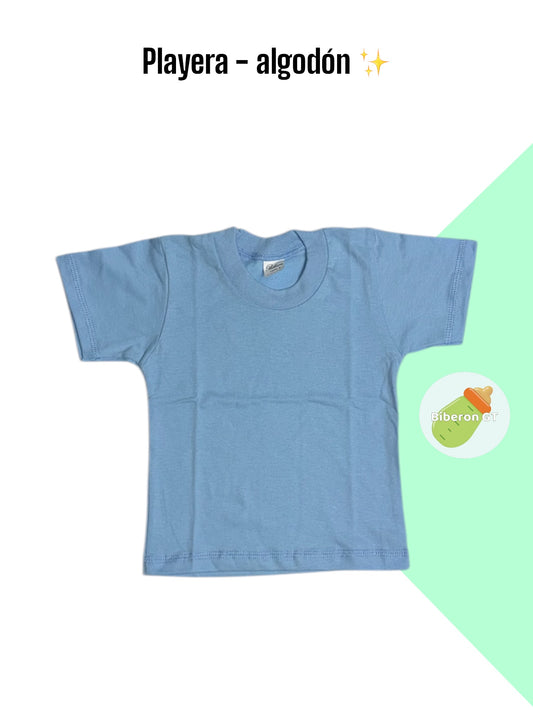 Playera básica - celeste