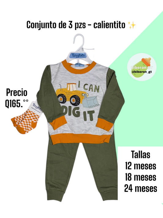 Conjunto de 3 pzs - calientito