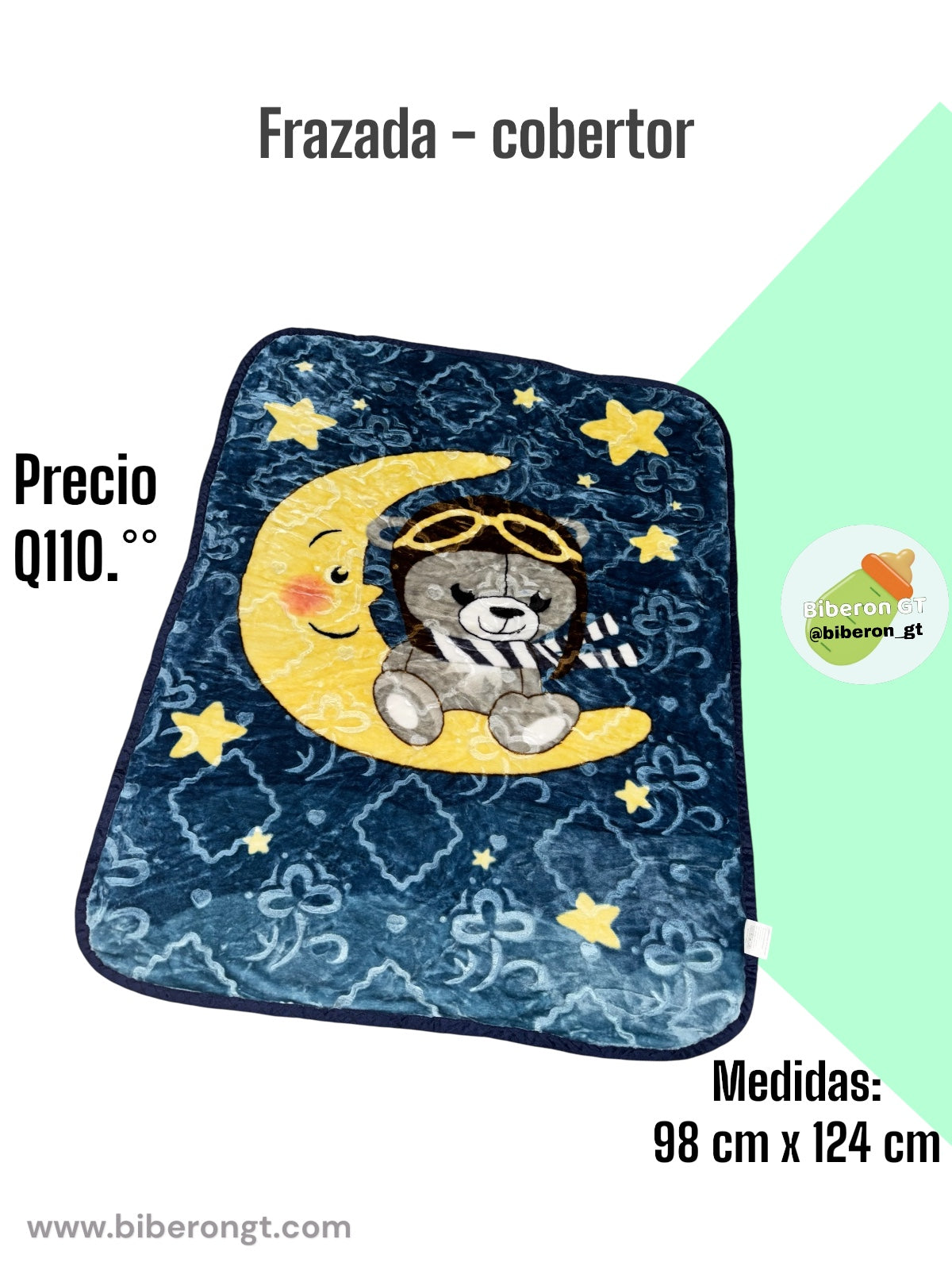 Frazada cobertor - tonalidades de azul