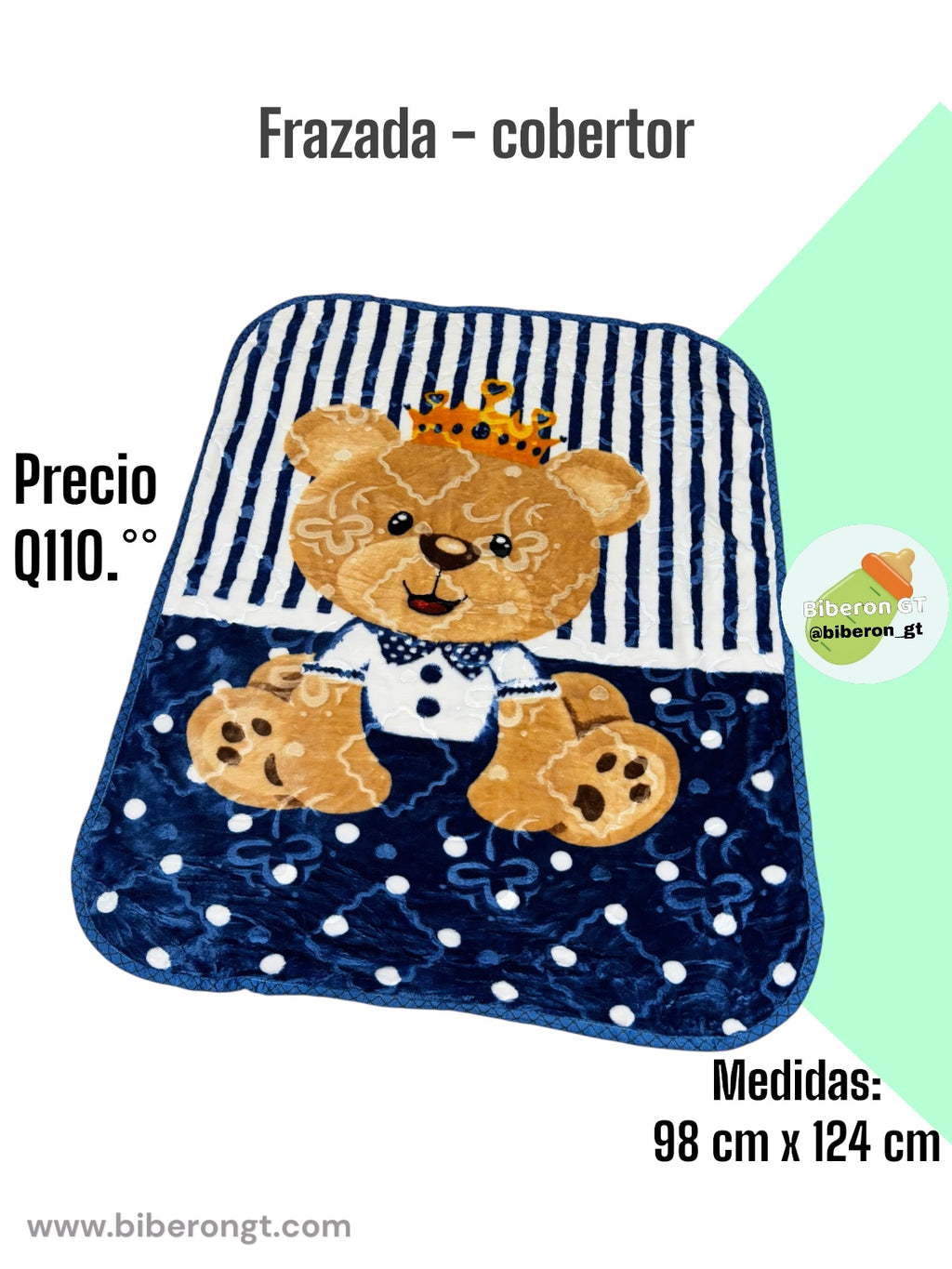 Frazada cobertor - tonalidades de azul