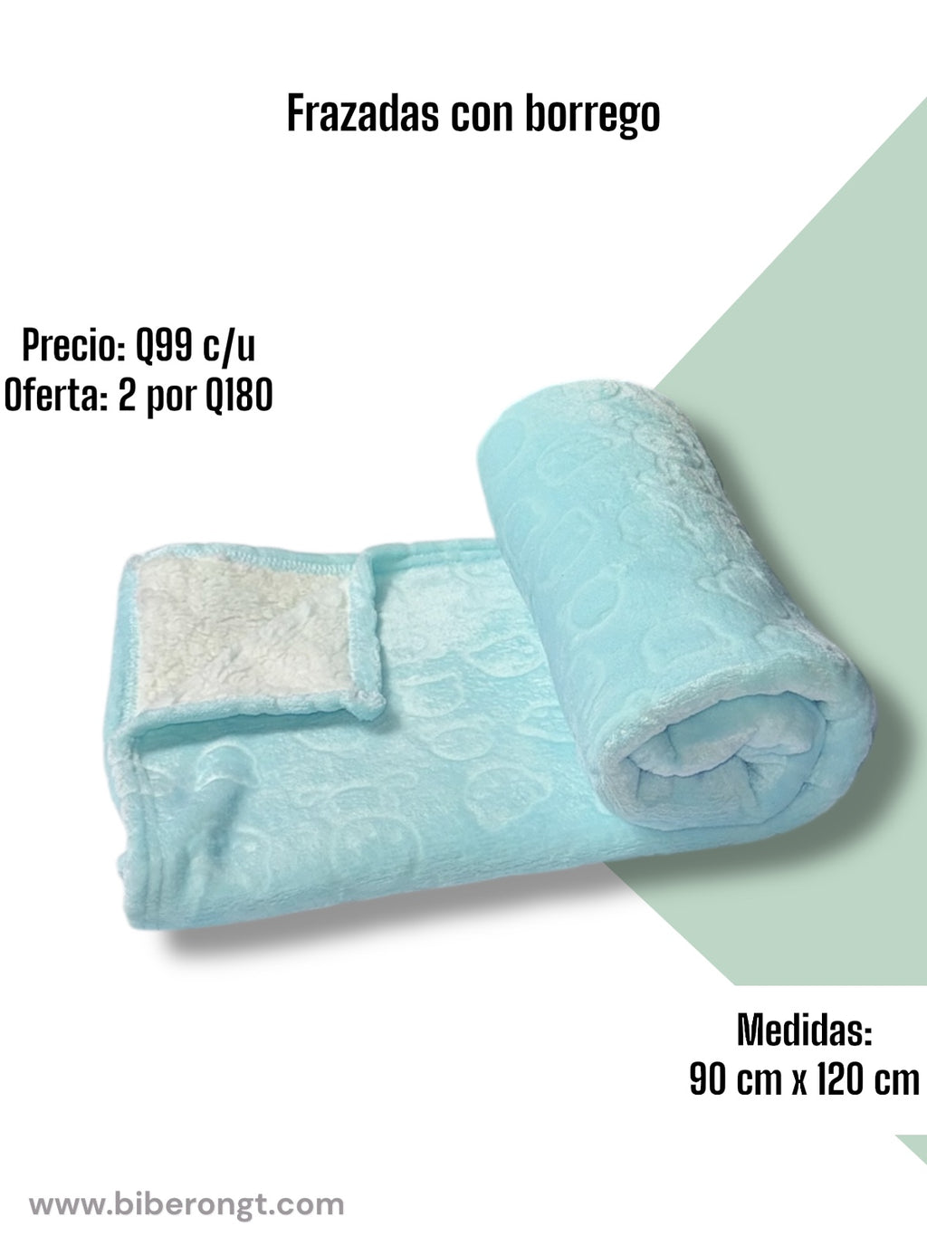 Frazada fleece interior con borrego