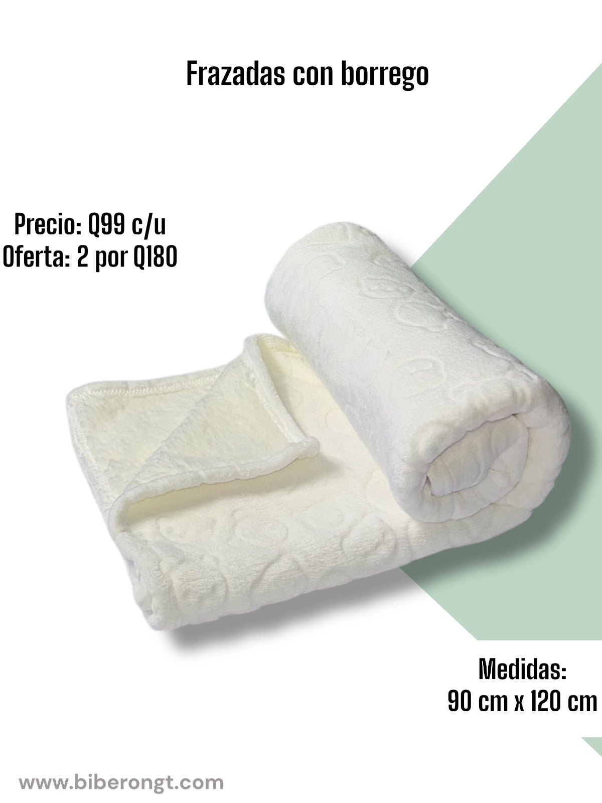 Frazada fleece interior con borrego