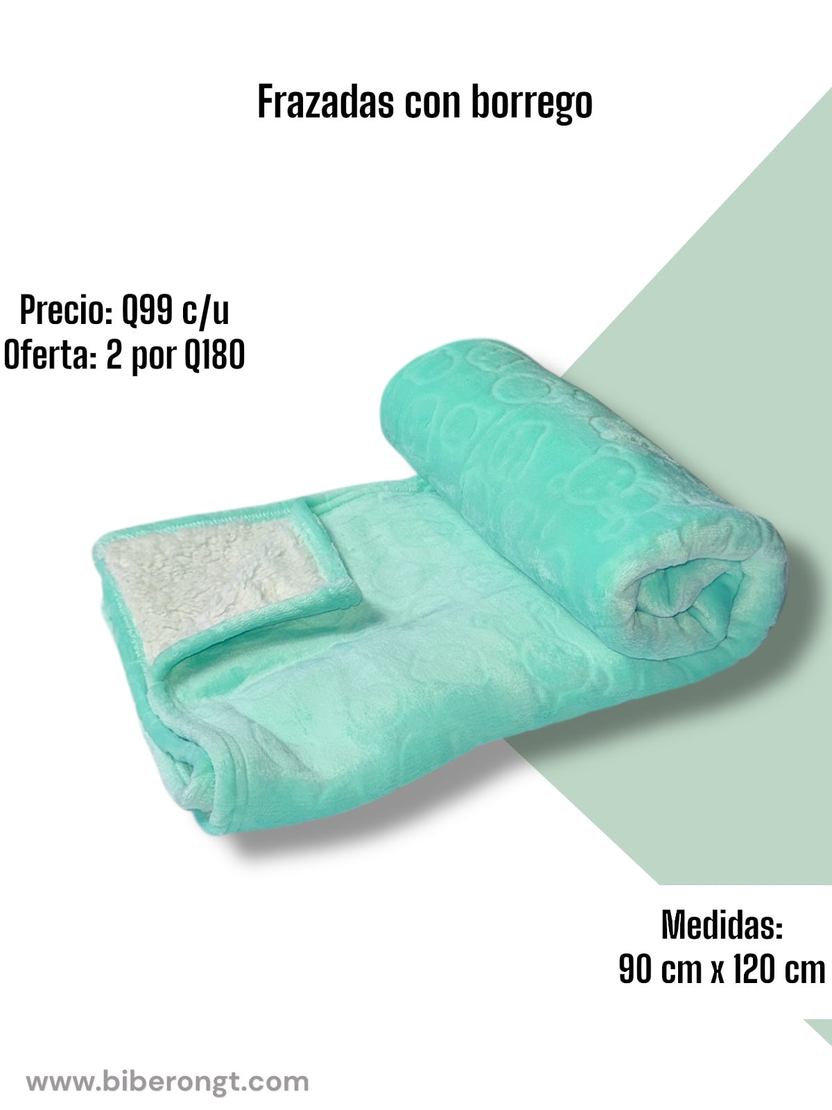 Frazada fleece interior con borrego