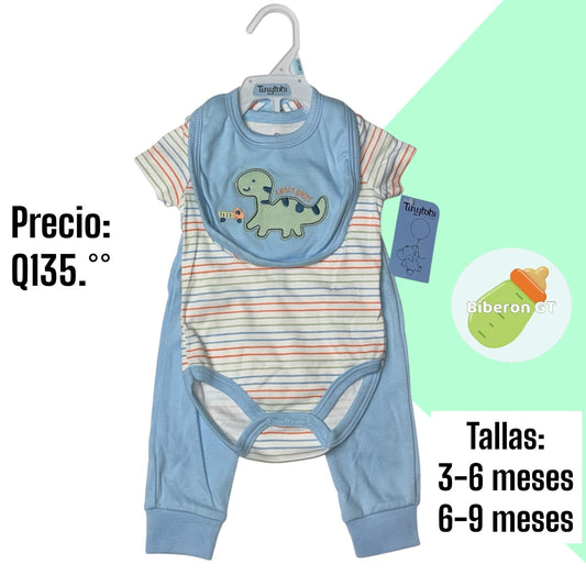 Conjunto de body - celeste de dino