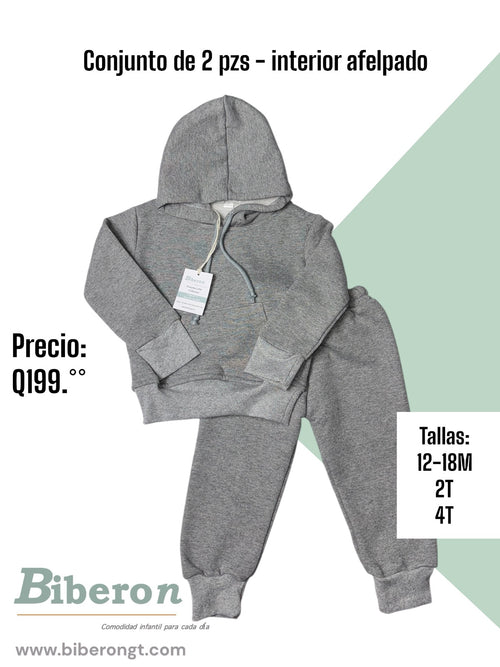 Conjunto de 2 pzs - interior afelpado