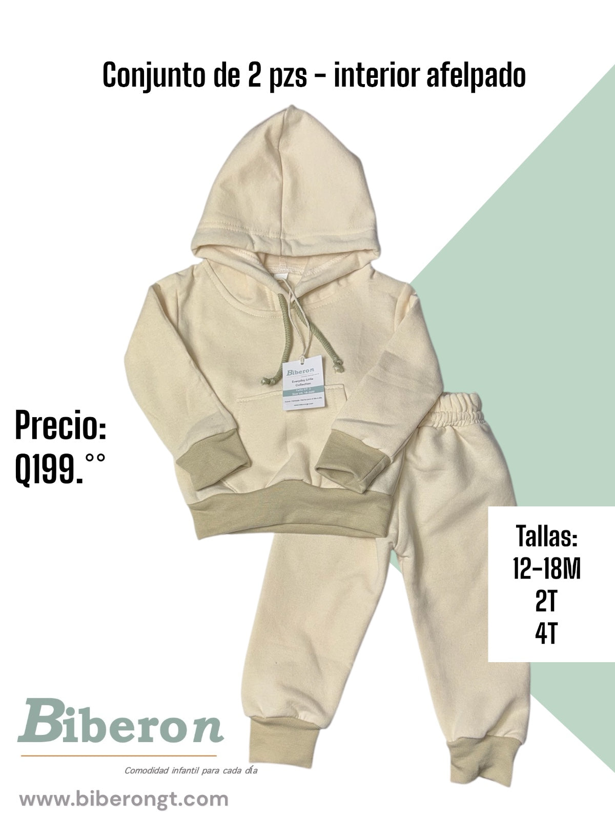 Conjunto de 2 pzs - interior afelpado