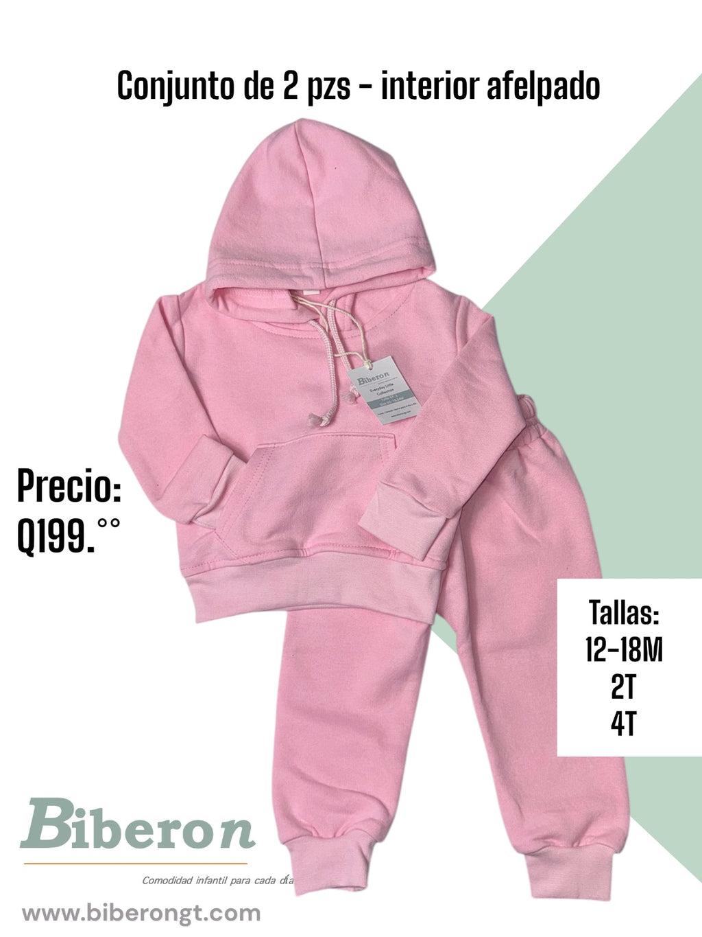 Conjunto de 2 pzs - interior afelpado