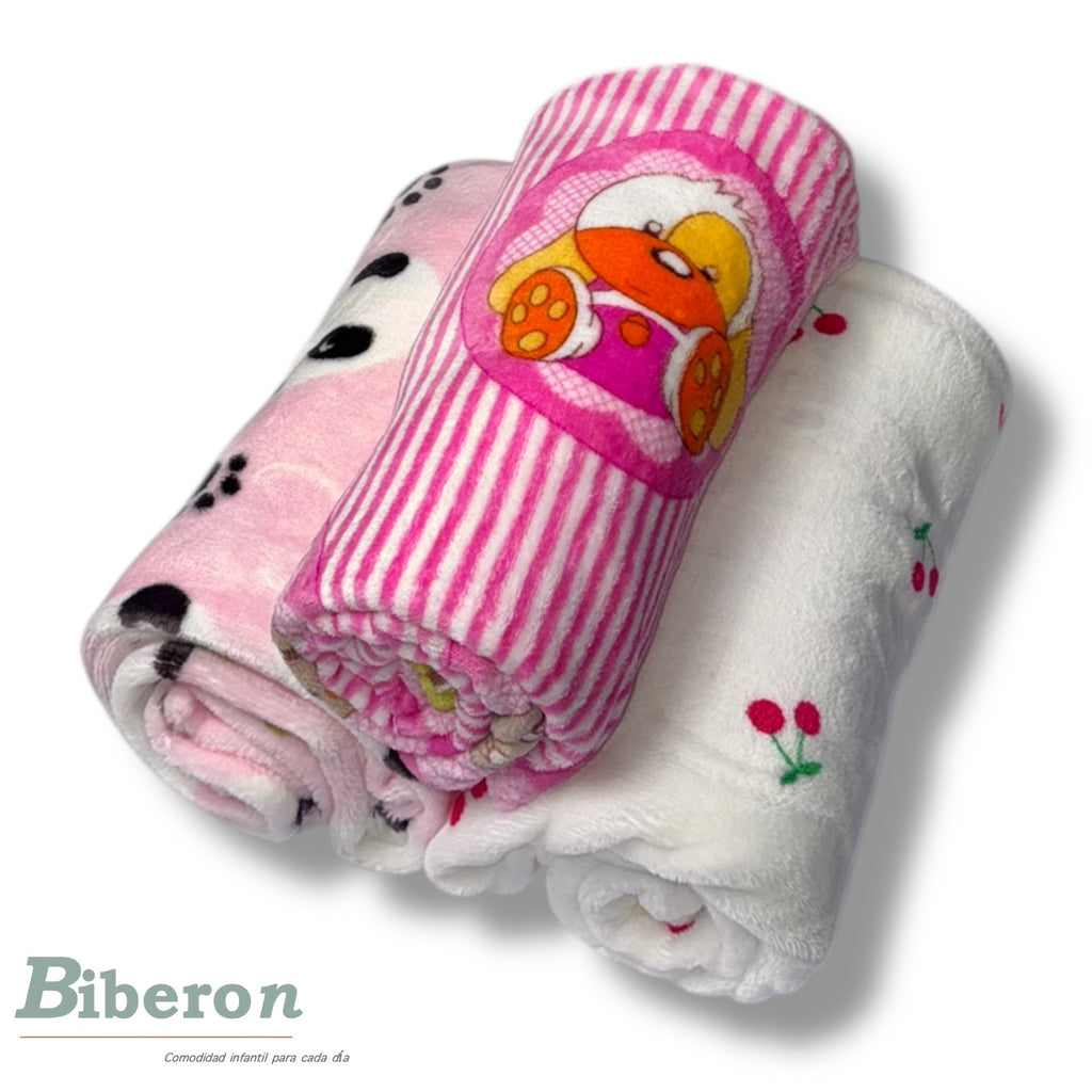 Frazadas fleece - Estampadas para niña