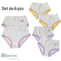 Calzoncitos para niña en algodón - Set de 6 piezas