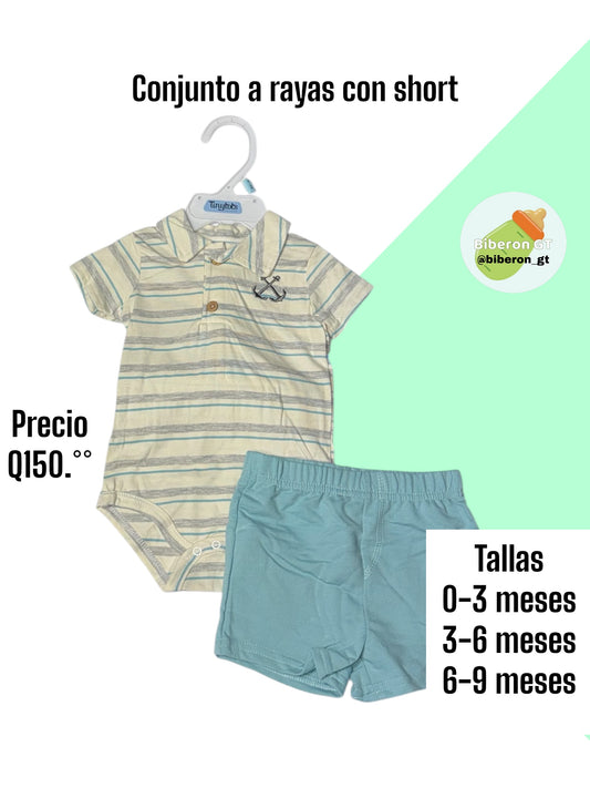 conjunto a rayas con short