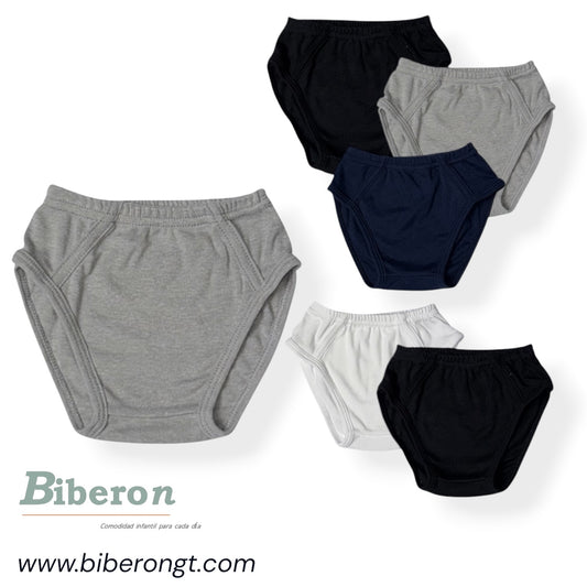 Calzoncillos para niño colores básicos - set de 6 piezas