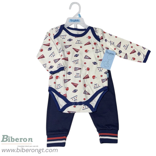 Conjunto de 2 pzs - azul baseball