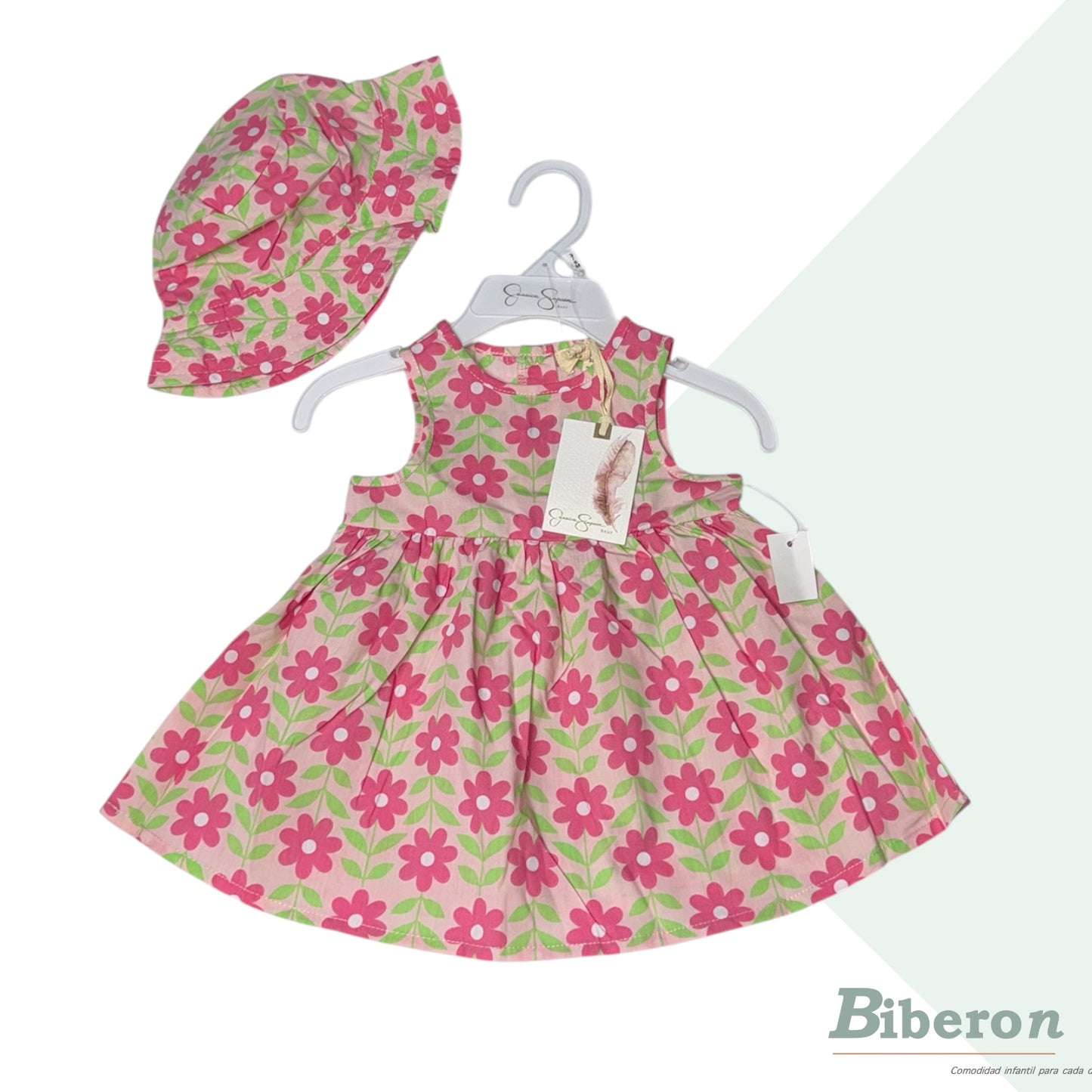 Vestido de flores fucsia