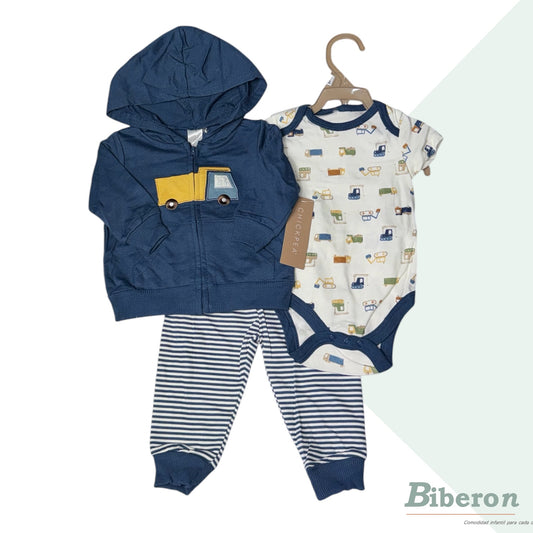 Conjunto de 3 pzs -  azul de camión