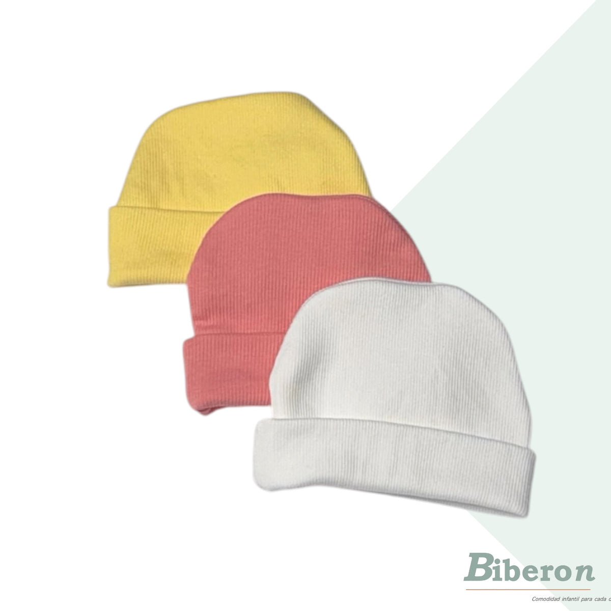 Set de 3 gorros doble tela