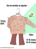 Conjunto de 2 pzs - rosa de flores