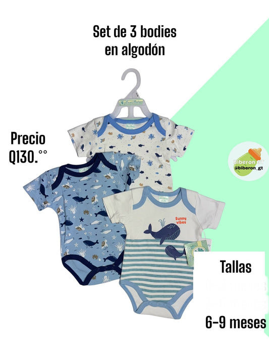 Set de bodies - ballenas